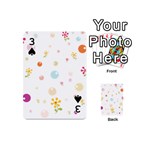 Flower Floral Star Balloon Bubble Playing Cards 54 (Mini)  Front - Spade3