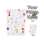 Flower Floral Star Balloon Bubble Playing Cards 54 (Mini)  Front - Diamond6