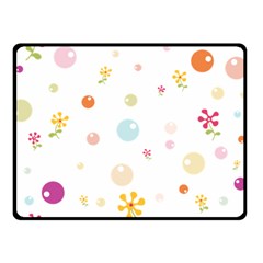 Flower Floral Star Balloon Bubble Double Sided Fleece Blanket (small)  by Mariart