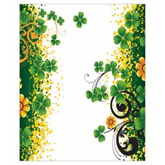 Flower Shamrock Green Gold Drawstring Bag (small) by Mariart