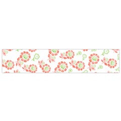 Flower Floral Red Star Sunflower Flano Scarf (small)