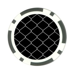 Iron Wire White Black Poker Chip Card Guard by Mariart