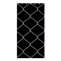 Iron Wire White Black Shower Curtain 36  X 72  (stall) 