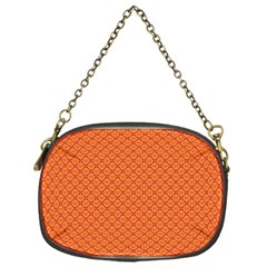 Heart Orange Love Chain Purses (one Side)  by Mariart
