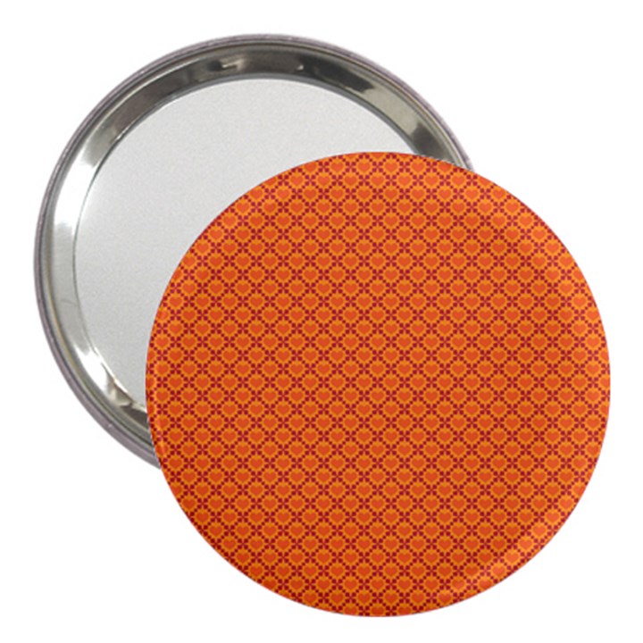 Heart Orange Love 3  Handbag Mirrors