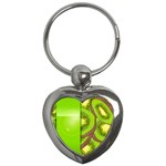 Fruit Slice Kiwi Green Key Chains (Heart)  Front