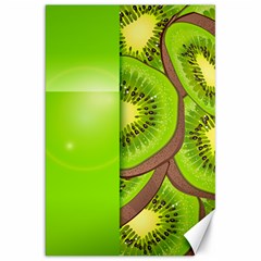 Fruit Slice Kiwi Green Canvas 20  X 30   by Mariart