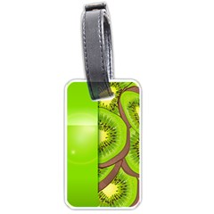 Fruit Slice Kiwi Green Luggage Tags (one Side)  by Mariart