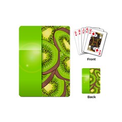 Fruit Slice Kiwi Green Playing Cards (mini)  by Mariart