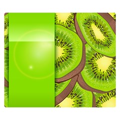 Fruit Slice Kiwi Green Double Sided Flano Blanket (small) 