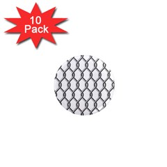 Iron Wire Black White 1  Mini Magnet (10 Pack) 