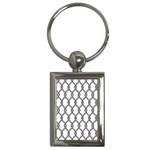 Iron Wire Black White Key Chains (Rectangle)  Front