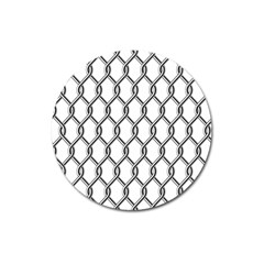 Iron Wire Black White Magnet 3  (round)