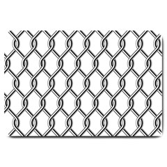 Iron Wire Black White Large Doormat 