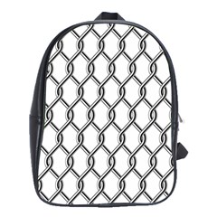 Iron Wire Black White School Bags(large)  by Mariart