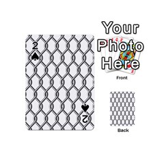 Iron Wire Black White Playing Cards 54 (mini)  by Mariart