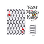 Iron Wire Black White Playing Cards 54 (Mini)  Front - Heart3