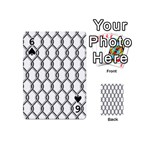 Iron Wire Black White Playing Cards 54 (Mini)  Front - Spade6