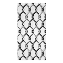 Iron Wire Black White Shower Curtain 36  X 72  (stall)  by Mariart