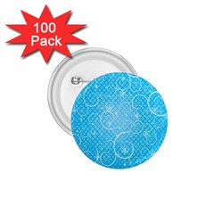 Leaf Blue Snow Circle Polka Star 1 75  Buttons (100 Pack) 