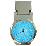 Leaf Blue Snow Circle Polka Star Money Clip Watches Front