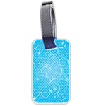 Leaf Blue Snow Circle Polka Star Luggage Tags (Two Sides) Back