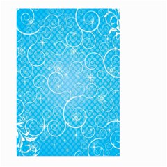 Leaf Blue Snow Circle Polka Star Large Garden Flag (two Sides) by Mariart