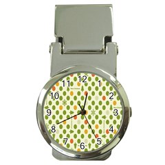 Merry Christmas Polka Dot Circle Snow Tree Green Orange Red Gray Money Clip Watches by Mariart