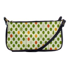 Merry Christmas Polka Dot Circle Snow Tree Green Orange Red Gray Shoulder Clutch Bags by Mariart