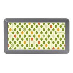 Merry Christmas Polka Dot Circle Snow Tree Green Orange Red Gray Memory Card Reader (mini) by Mariart