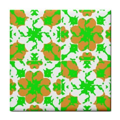 Graphic Floral Seamless Pattern Mosaic Tile Coasters by dflcprints