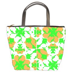 Graphic Floral Seamless Pattern Mosaic Bucket Bags by dflcprints