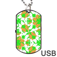 Graphic Floral Seamless Pattern Mosaic Dog Tag Usb Flash (two Sides) by dflcprints