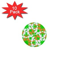 Graphic Floral Seamless Pattern Mosaic 1  Mini Buttons (10 Pack)  by dflcprints