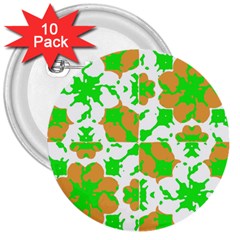 Graphic Floral Seamless Pattern Mosaic 3  Buttons (10 Pack)  by dflcprints