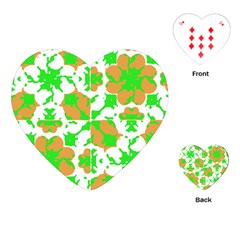 Graphic Floral Seamless Pattern Mosaic Playing Cards (heart)  by dflcprints