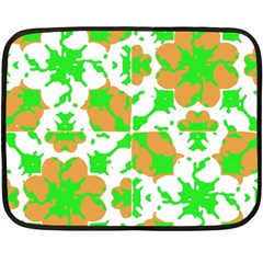 Graphic Floral Seamless Pattern Mosaic Fleece Blanket (mini) by dflcprints