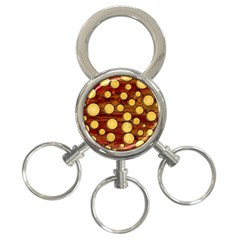 Wood And Gold 3-ring Key Chains