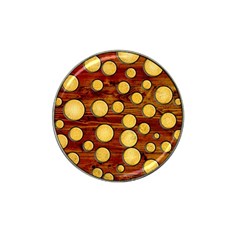 Wood And Gold Hat Clip Ball Marker (4 Pack)