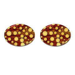 Wood And Gold Cufflinks (oval)