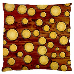 Wood And Gold Standard Flano Cushion Case (one Side)