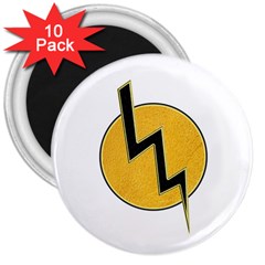 Lightning Bolt 3  Magnets (10 Pack)  by linceazul