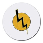 Lightning bolt Round Mousepads Front