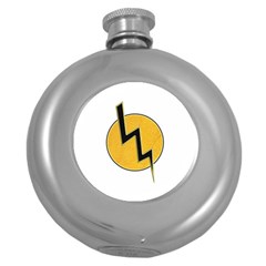 Lightning Bolt Round Hip Flask (5 Oz)