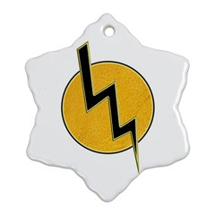 Lightning Bolt Snowflake Ornament (two Sides) by linceazul