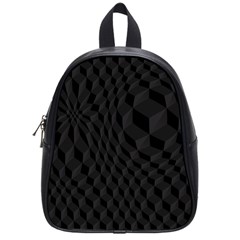 Black Pattern Dark Texture Background School Bags (small)  by Nexatart