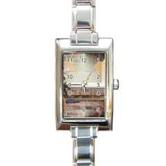 Ghostly Floating Pumpkins Rectangle Italian Charm Watch