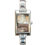 Ghostly Floating Pumpkins Rectangle Italian Charm Watch Front