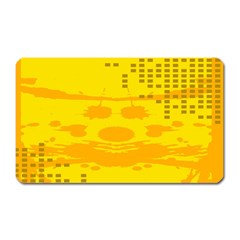 Texture Yellow Abstract Background Magnet (rectangular) by Nexatart
