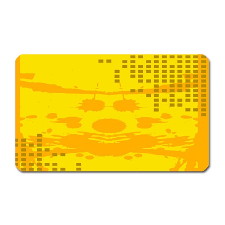 Texture Yellow Abstract Background Magnet (Rectangular)